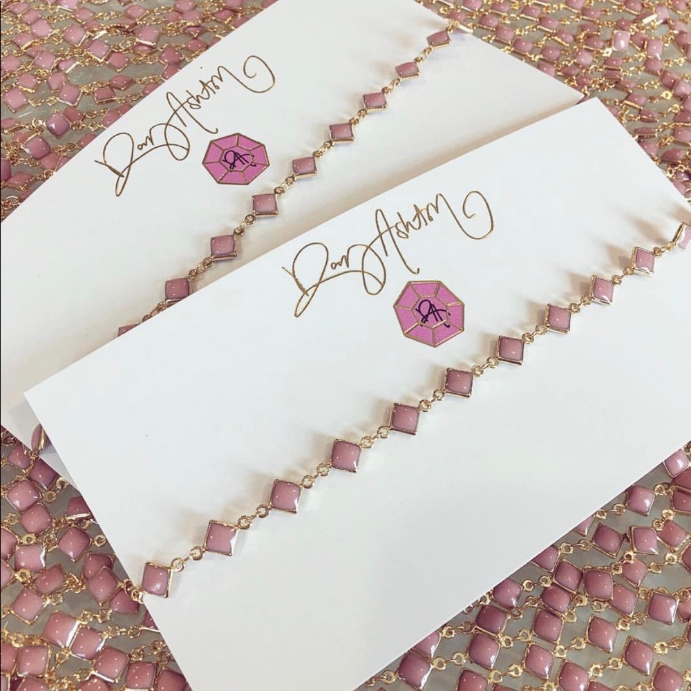 Rory Ashton | pink stone choker necklace 💕